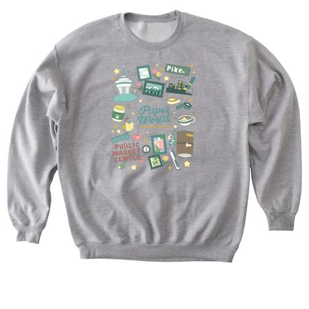 Paper World x Seattle 2026, a Sport Grey Softstyle Crewneck Sweatshirt