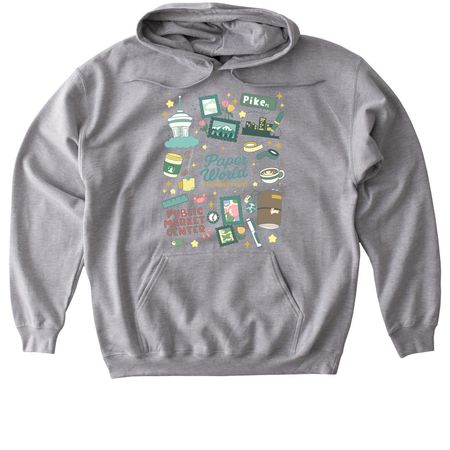 Paper World x Seattle 2026, a Sport Grey Gildan Softstyle Pullover Hoodie