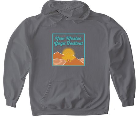 New Mexico Yoga Festival, a Charcoal Gildan Softstyle Pullover Hoodie