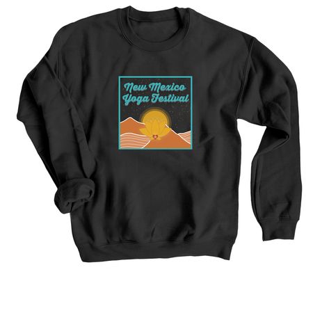 New Mexico Yoga Festival, a Black Crewneck Sweatshirt