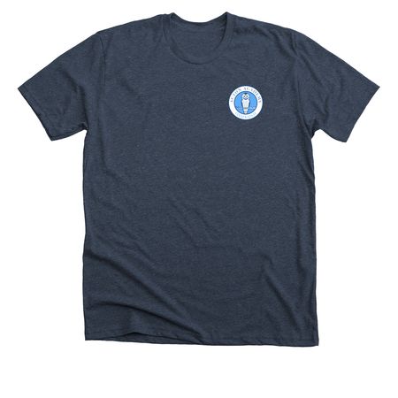 Acton MINI logo, a Heather Midnight Navy Premium Unisex Tee
