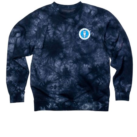 Acton MINI logo, a Navy Tie Dye Crewneck Sweatshirt