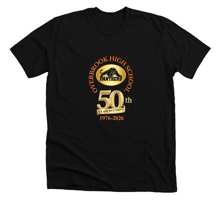 OHS Class of 1976 --50th Reunion Tee Shirts, a Solid Black Blend Premium Unisex Tee