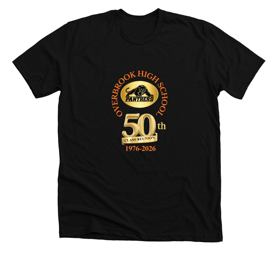 OHS Class of 1976 --50th Reunion Tee Shirts, a Solid Black Blend Premium Unisex Tee
