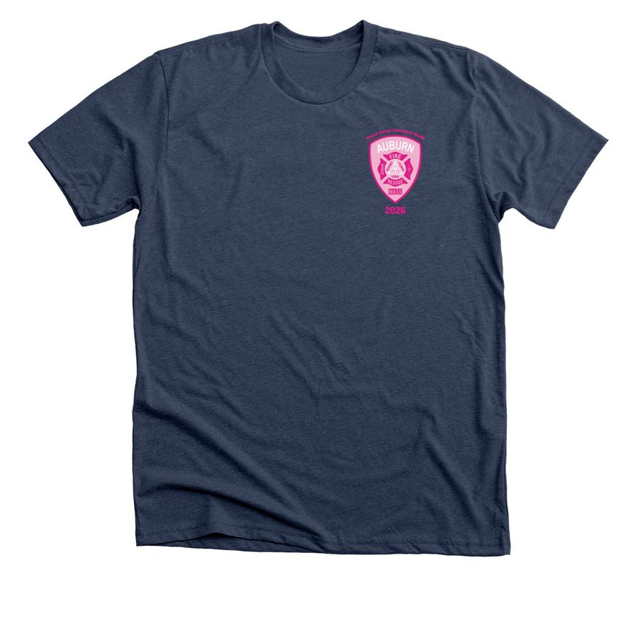 Auburn Fire Rescue: Nobody Fights Alone, a Heather Navy Premium Unisex Tee