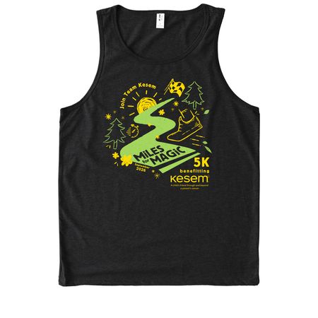 Team Kesem Miles for Magic 2026 Shirt, a Deep Black Allmade Eco Triblend Tank