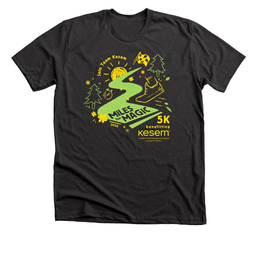 Team Kesem Miles for Magic 2026 Shirt, a Dark Grey Heather Premium Unisex Tee