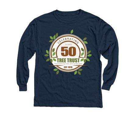 Tree Trust 50th Youth Shirts&nbsp;, a Navy Youth Long Sleeve Tee