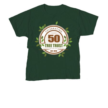 Tree Trust 50th Youth Shirts&nbsp;, a Forest Green Youth Unisex Tee