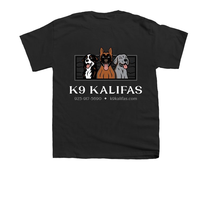 Train Your Dog Classic Collection, a Black Youth Unisex Tee (back-view)