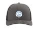 Trucker Hat, a Charcoal/ Black Printed Snapback Trucker Cap