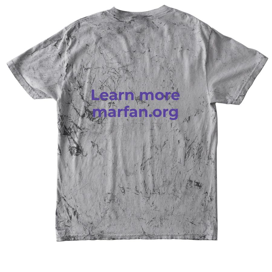 2026 Marfan Awareness Month Community Tee, a Smoke Comfort Colors Colorblast Tee (back-view)