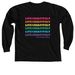 live creatively rainbow repeat, a Black Comfort Colors Long Sleeve Tee