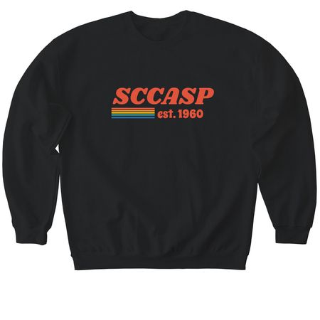 SCCASP Tie-Dye, a Black Softstyle Crewneck Sweatshirt