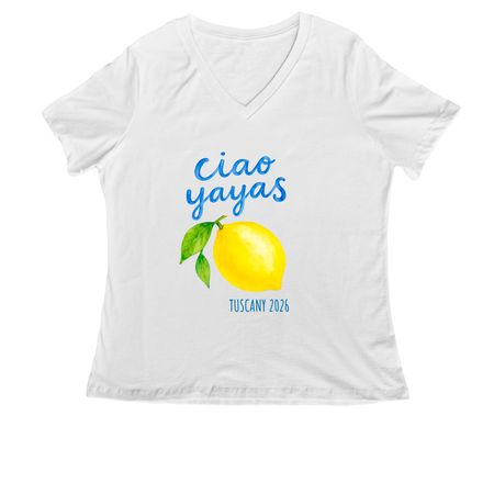 T-shirts, a White Women's Relaxed V-Neck Tee