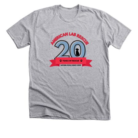 Celebrate 20 Years of Rescue!, a Athletic Heather Premium Unisex Tee