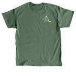 Welcome to the North Country, Green, a Military Green Classic Unisex Tee (back-view)