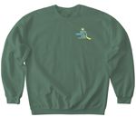 Welcome to the North Country, Green, a Military Green Softstyle Crewneck Sweatshirt (back-view)