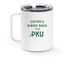 Oscar?s Birdie Bash ? Travel Mug, a White Stainless Steel Travel Mug (back-view)