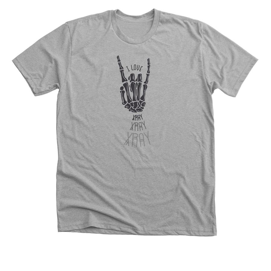 Skeleton Hand Tee, a Athletic Heather Premium Unisex Tee
