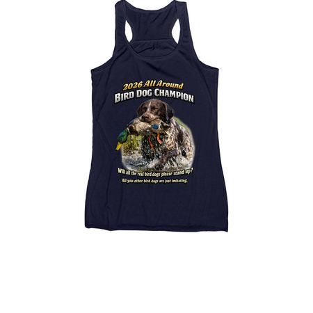 Built Different. Hunt Different., a Navy Women's Racerback