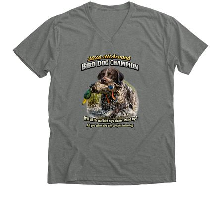 Built Different. Hunt Different., a Deep Heather Premium V-Neck Tee