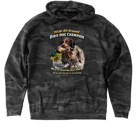 Built Different. Hunt Different., a Black Camo Heavyweight Camo Pullover Hoodie