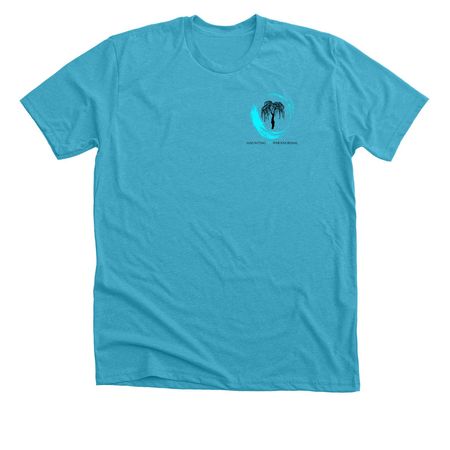 HauntingLee Paranormal Logo (White), a Heather Aqua Premium Unisex Tee