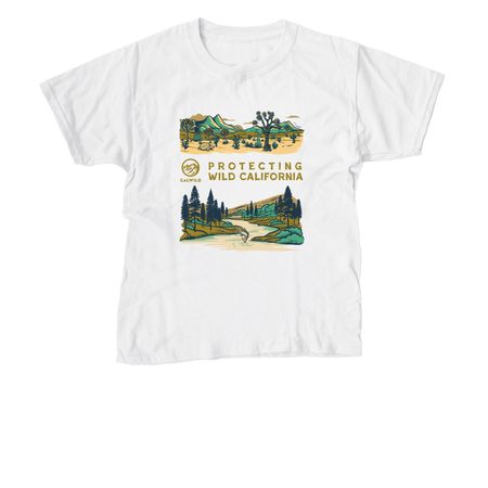 CalWild Landscape Kids Apparel, a White Youth Unisex Tee