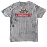 connect. empower. advocate. grow, a Smoke Comfort Colors Colorblast Tee (back-view)