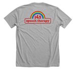 connect. empower. advocate. grow, a Athletic Heather Premium Unisex Tee (back-view)