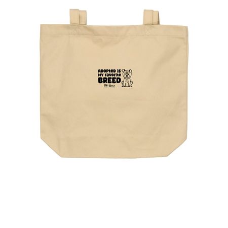 Adopted Is My Favorite Breed: Dog, a Oyster Organic Cotton Tote Bag