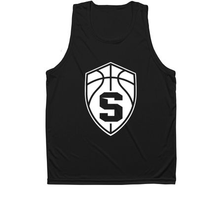 Dri-Fit White Logo, a Black Unisex Performance Tank