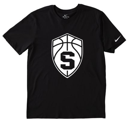 Dri-Fit White Logo, a Black Nike Dri-FIT Jersey Blend Performance Tee