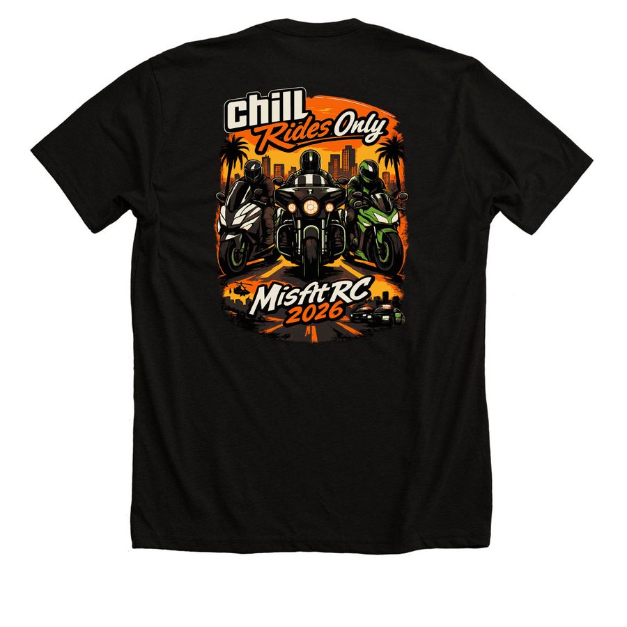 Misfit RC 2026, a Solid Black Blend Premium Unisex Tee (back-view)