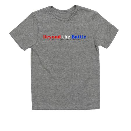 Patriotic Logo, a Aluminum Grey Allmade Youth Eco Triblend Tee