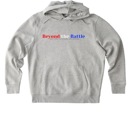 Patriotic Logo, a Heather Grey Stanley/Stella Unisex Cruiser 2.0 Pullover Hoodie