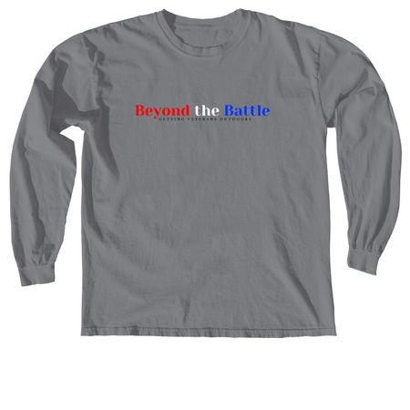 Patriotic Logo, a Granite Comfort Colors Long Sleeve Tee