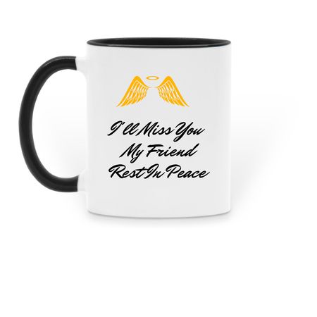 &nbsp;Fallin Angels, a Black Two-Tone Ceramic Mug (back-view)