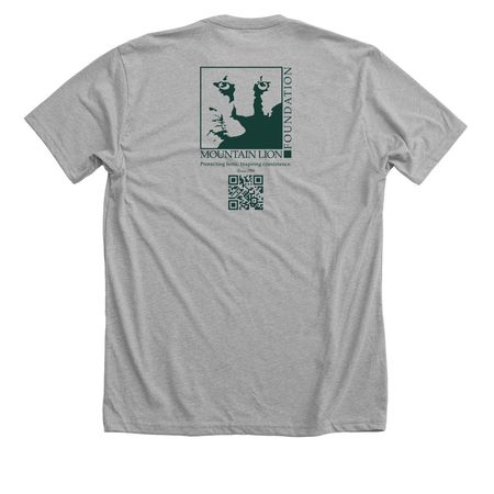 Protecting America's Lion, a Athletic Heather Premium Unisex Tee (back-view)