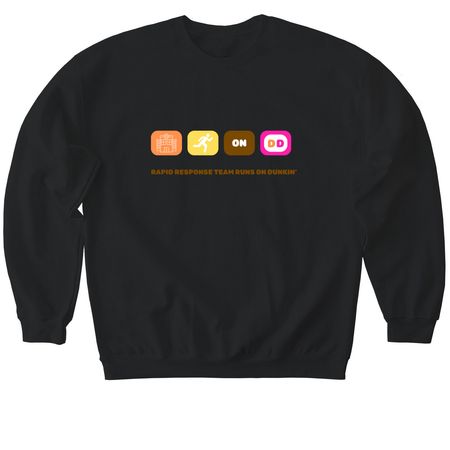 Dunkies, a Black Softstyle Crewneck Sweatshirt