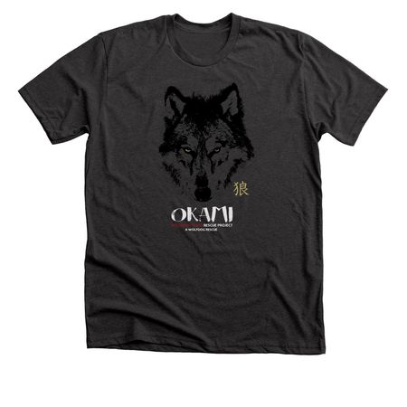 Okami&nbsp;, a Dark Grey Heather Premium Unisex Tee