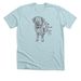 Big Blind Bear, a Heather Ice Blue Premium Unisex Tee