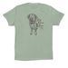 Big Blind Bear, a Dusty Blue Premium Cotton Tee
