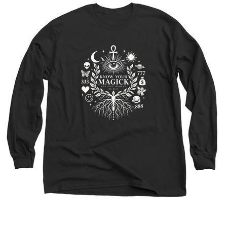 Know Your Magick? ? Main Character Energy.&nbsp;, a Black Classic Long Sleeve Tee