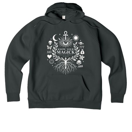 Know Your Magick? ? Main Character Energy.&nbsp;, a Terrain Grey Allmade Organic CVC Pullover Hoodie
