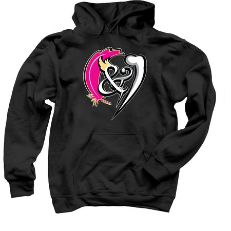 Feather And Fang Hoodie, a Black Pullover Hoodie