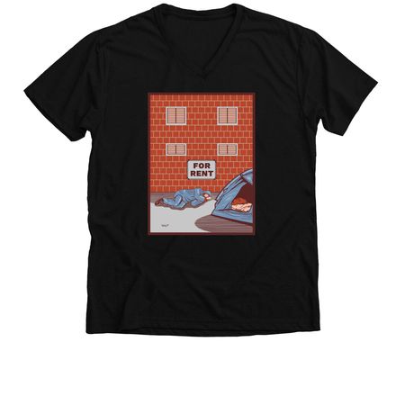 State of the Union, a Solid Black Blend Premium V-Neck Tee
