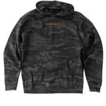 ADHD Awareness Month, a Black Camo Heavyweight Camo Pullover Hoodie (back-view)