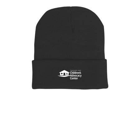 TBCAC Winter Hats, a Black Printed Cuffed Beanie
